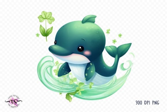 Download Cute St Patrick's Day Baby Whale Clipart - Baby whale Collection