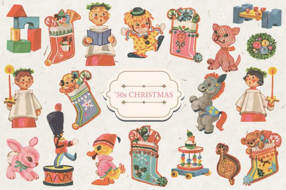 Download 1950s Christmas Vintage Clip Art - Vintage Collection