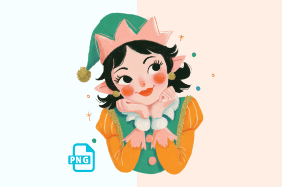 Download Retro Vintage Christmas Elf PNG File - Vintage Collection
