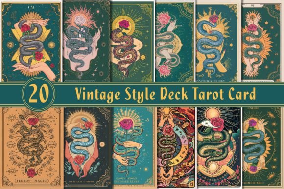 Download Vintage Style Deck Tarot Card - Vintage Collection