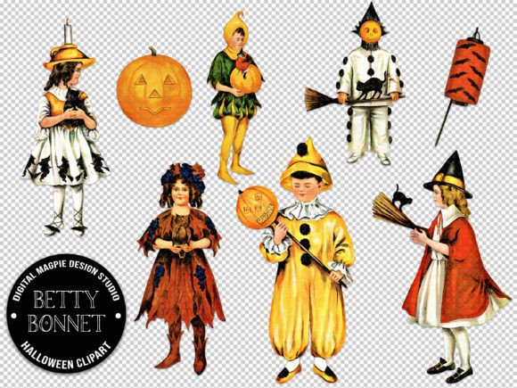 Download Betty Bonnet Vintage Halloween Clipart - Vintage Collection