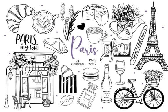 Download Hand Drawn Paris Clipart PNG SVG - Paris Collection