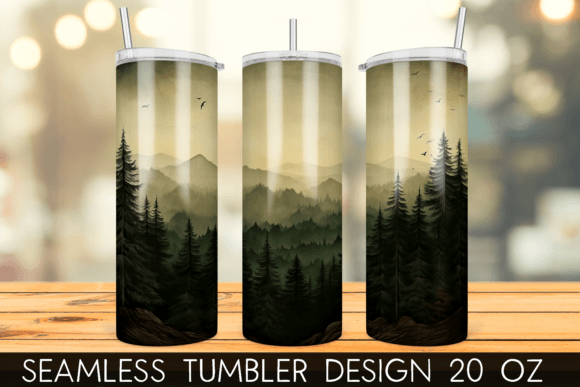 Download Vintage Pine Trees Tumbler Sublimation - Vintage Collection