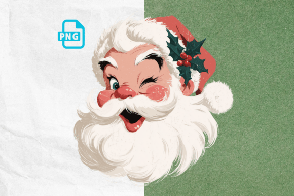 Download Christmas Retro Vintage Santa PNG - Vintage Collection