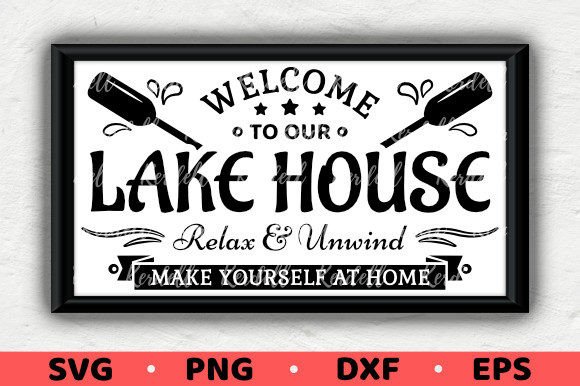 Download Welcome to Our Lake House Vintage Sign - Vintage Collection