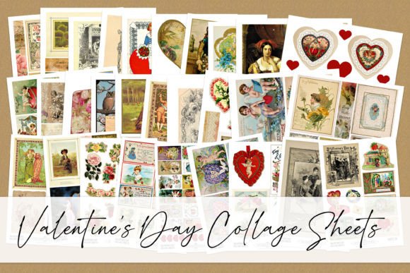 Download Vintage Valentine's Day Collage Sheets - Vintage Collection