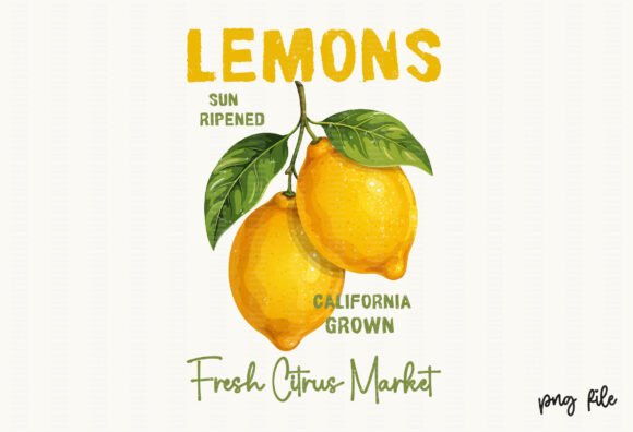 Download Summer Fruit PNG Retro Lemon Vintage - Vintage Collection
