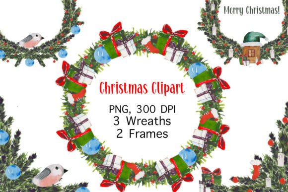 Download Christmas Watercolor Vintage Clipart - Vintage clipart Collection