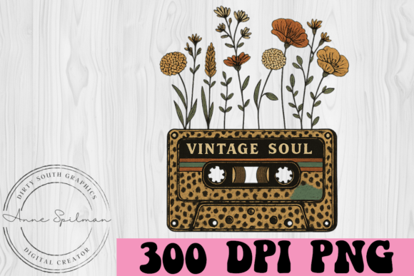 Download Vintage Soul Cassette Tape &amp; Flowers - Vintage Collection