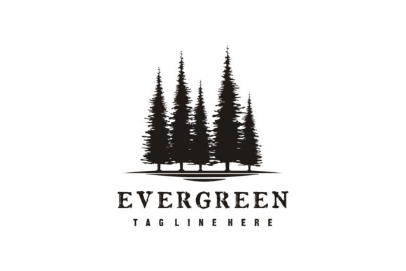 Download Retro Vintage Pine, Evergreen, Fir Tree - Vintage Collection