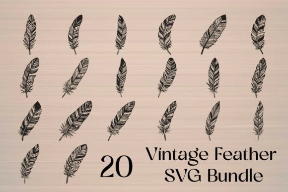 Download Vintage Feather SVG Bundle - Vintage Collection