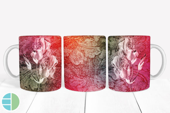 Download Mug Sublimation Vintage Flower Designs - Vintage Collection