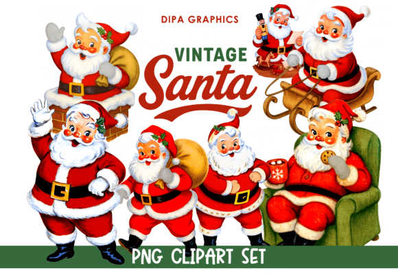 Download Vintage Santa Claus Retro Christmas - Vintage Collection