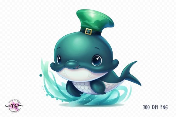 Download Cute St Patrick's Day Baby Whale Clipart - Baby whale Collection