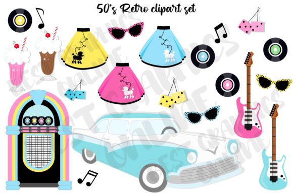Download 50's Retro Vintage Clipart Vinyl Record - Vintage clipart Collection