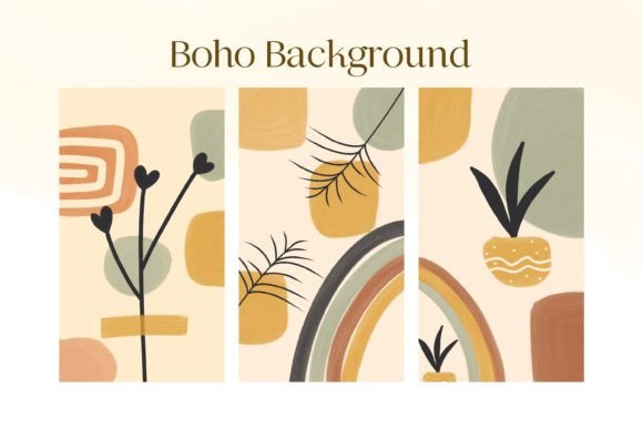 Download Bohemian Art Background Set - Premium Resources