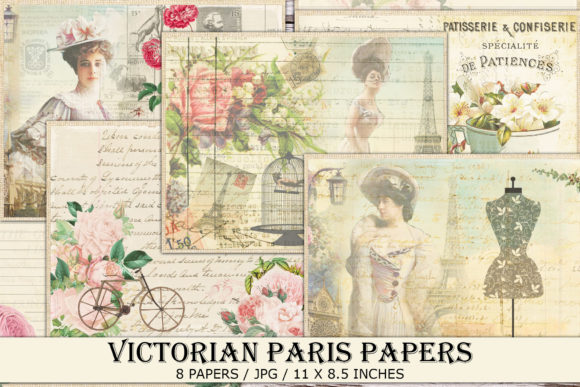 Download Vintage Victorian Paris Paper - Paris Collection