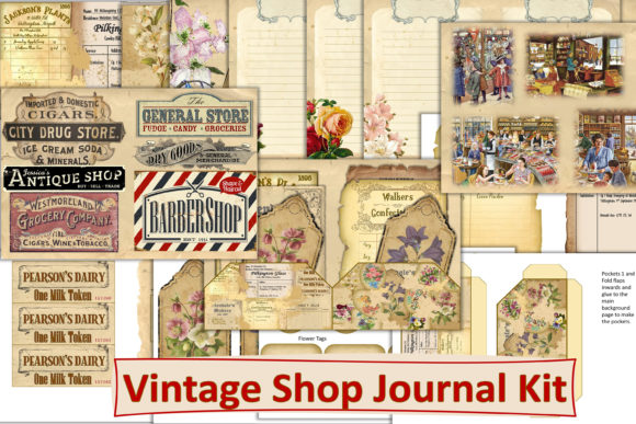 Download Vintage Junk Journal Kit JPEG PDF PNG - Vintage Collection