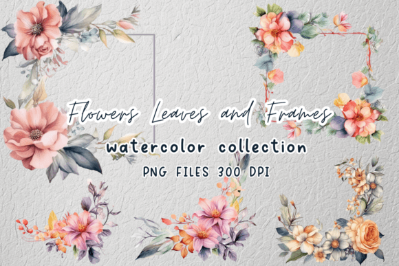 Download Vintage Watercolor Flowers Frame Clipart - Vintage Collection