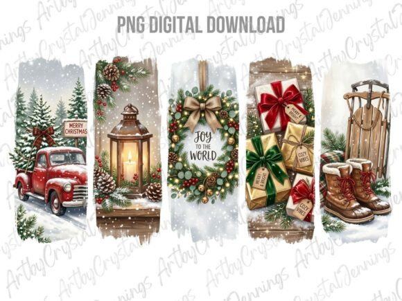 Download Vintage Christmas Brushstroke PNG - Vintage Collection