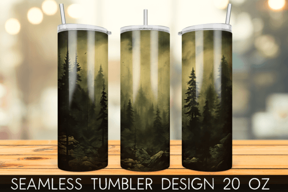 Download Vintage Pine Trees Tumbler Sublimation - Vintage Collection
