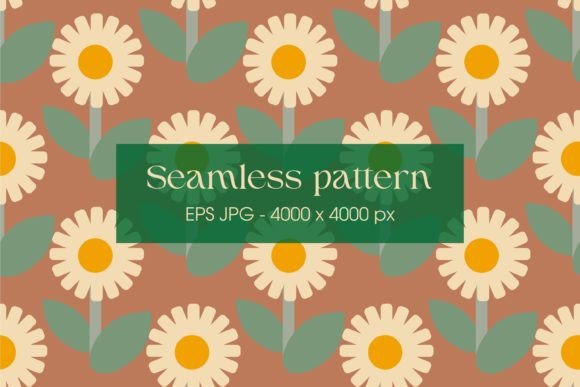 Download Vintage Pattern with Flowers in 60s - Vintage Collection