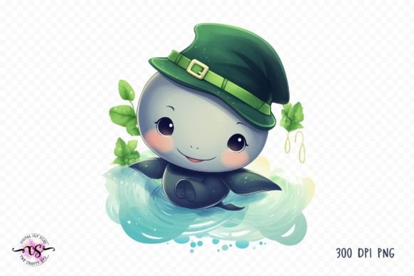 Download Cute St Patrick's Day Baby Whale Clipart - Baby whale Collection