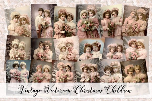 Download Vintage Victorian Christmas Children - Vintage Collection