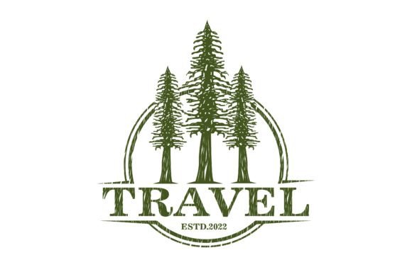 Download Vintage Pine Tree Forest Logo Design - Vintage Collection