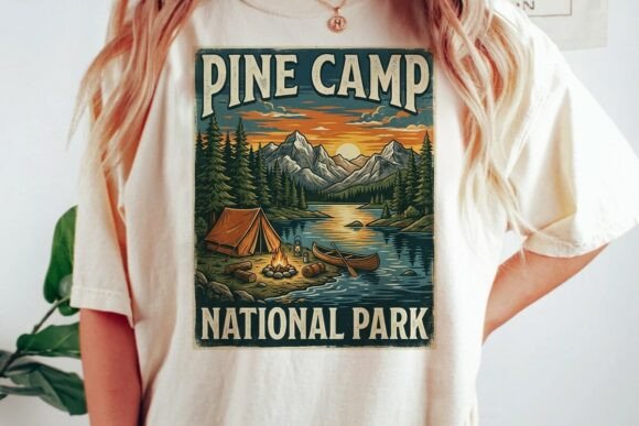 Download Vintage Pine Camp National Park Graphic - Vintage Collection